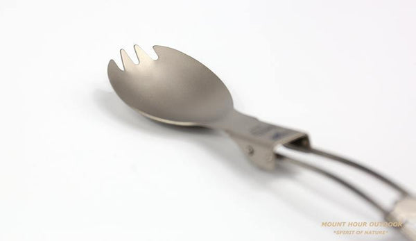 Planet Gates Titanium Folding Spork Portable Outdoor Camping Cutlery Travel Tableware Picnic Hiking Convenient Fork Spoon Only 17.5g