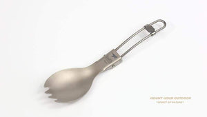 Planet Gates Titanium Folding Spork Portable Outdoor Camping Cutlery Travel Tableware Picnic Hiking Convenient Fork Spoon Only 17.5g