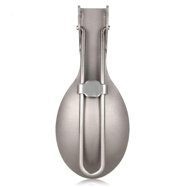 Planet Gates Titanium Folding Spork Spoon Titanium Camping Cookware Fold Flatware Lightweight Handle For Picnic Outdoor Camping Travel