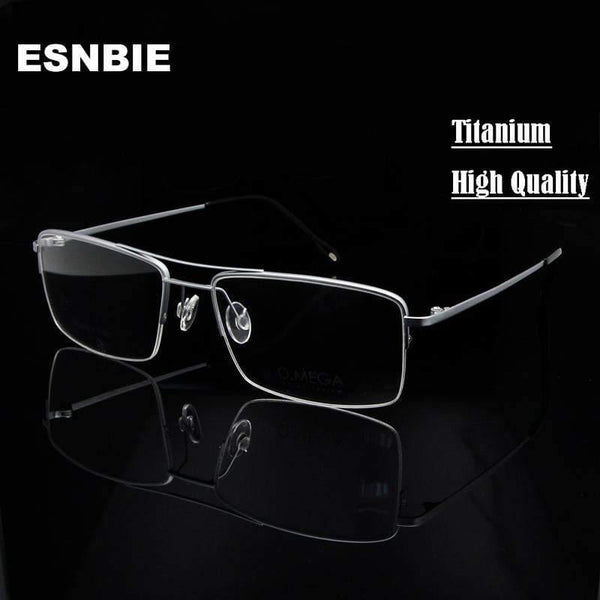 Planet Gates Titanium frame black Titanium Glasses Frame Men Half Rim Eyeglasses Pilot Glass Eyewear Business Man Spectacle Frame