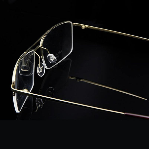 Planet Gates Titanium frame black Titanium Glasses Frame Men Half Rim Eyeglasses Pilot Glass Eyewear Business Man Spectacle Frame