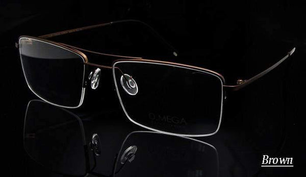 Planet Gates Titanium frame black Titanium Glasses Frame Men Half Rim Eyeglasses Pilot Glass Eyewear Business Man Spectacle Frame