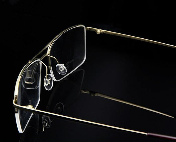 Planet Gates Titanium frame black Titanium Glasses Frame Men Half Rim Eyeglasses Pilot Glass Eyewear Business Man Spectacle Frame