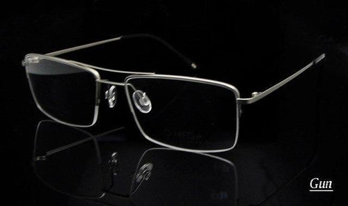 Planet Gates Titanium frame gun Titanium Glasses Frame Men Half Rim Eyeglasses Pilot Glass Eyewear Business Man Spectacle Frame