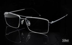 Planet Gates Titanium frame silve Titanium Glasses Frame Men Half Rim Eyeglasses Pilot Glass Eyewear Business Man Spectacle Frame