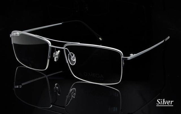 Planet Gates Titanium frame silve Titanium Glasses Frame Men Half Rim Eyeglasses Pilot Glass Eyewear Business Man Spectacle Frame