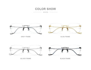 Planet Gates Titanium Glasses Frame Men 2020 New Women Rimless Prescription Square Eyeglasses Frames Myopia Optical Eyewear 8559
