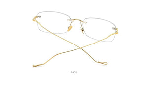 Planet Gates Titanium Glasses Frame Men 2020 New Women Rimless Prescription Square Eyeglasses Frames Myopia Optical Eyewear 8559