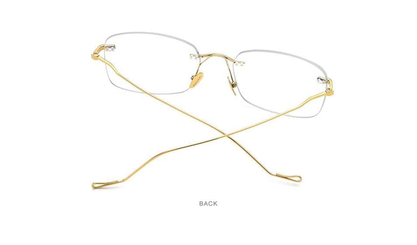 Planet Gates Titanium Glasses Frame Men 2020 New Women Rimless Prescription Square Eyeglasses Frames Myopia Optical Eyewear 8559