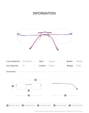 Planet Gates Titanium Glasses Frame Men 2020 Women Rimless Prescription Square Eyeglasses Frames Myopia Optical Korean Eyewear F85634