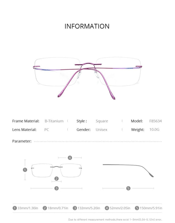 Planet Gates Titanium Glasses Frame Men 2020 Women Rimless Prescription Square Eyeglasses Frames Myopia Optical Korean Eyewear F85634