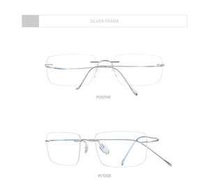 Planet Gates Titanium Glasses Frame Men 2020 Women Rimless Prescription Square Eyeglasses Frames Myopia Optical Korean Eyewear F85634