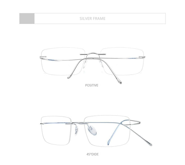 Planet Gates Titanium Glasses Frame Men 2020 Women Rimless Prescription Square Eyeglasses Frames Myopia Optical Korean Eyewear F85634