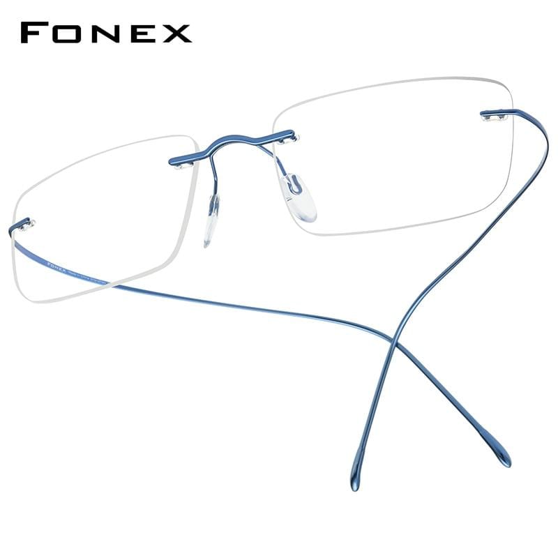 Planet Gates Titanium Glasses Frame Men 2020 Women Rimless Prescription Square Eyeglasses Frames Myopia Optical Korean Eyewear F85634