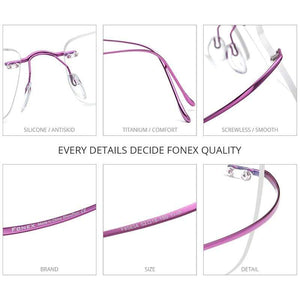 Planet Gates Titanium Glasses Frame Men 2020 Women Rimless Prescription Square Eyeglasses Frames Myopia Optical Korean Eyewear F85634