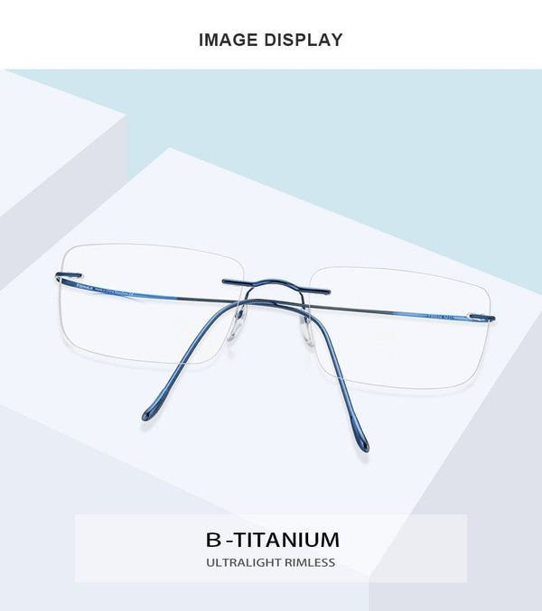 Planet Gates Titanium Glasses Frame Men 2020 Women Rimless Prescription Square Eyeglasses Frames Myopia Optical Korean Eyewear F85634