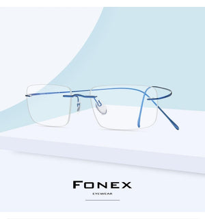 Planet Gates Titanium Glasses Frame Men 2020 Women Rimless Prescription Square Eyeglasses Frames Myopia Optical Korean Eyewear F85634