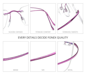 Planet Gates Titanium Glasses Frame Men 2020 Women Rimless Prescription Square Eyeglasses Frames Myopia Optical Korean Eyewear F85634