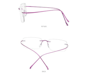 Planet Gates Titanium Glasses Frame Men 2020 Women Rimless Prescription Square Eyeglasses Frames Myopia Optical Korean Eyewear F85634