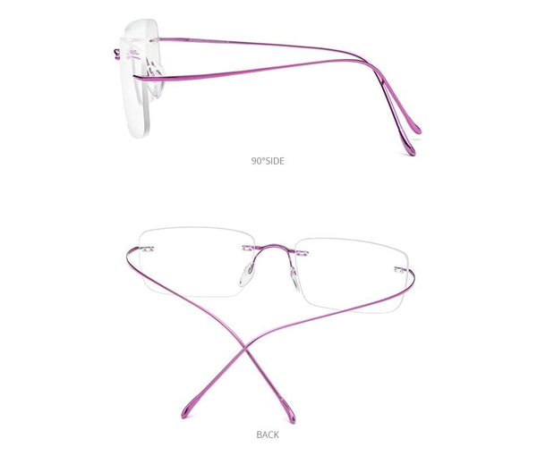 Planet Gates Titanium Glasses Frame Men 2020 Women Rimless Prescription Square Eyeglasses Frames Myopia Optical Korean Eyewear F85634