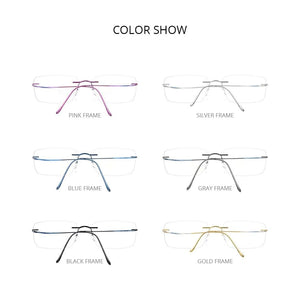 Planet Gates Titanium Glasses Frame Men 2020 Women Rimless Prescription Square Eyeglasses Frames Myopia Optical Korean Eyewear F85634