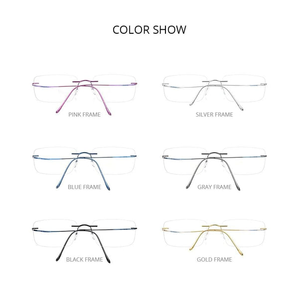 Planet Gates Titanium Glasses Frame Men 2020 Women Rimless Prescription Square Eyeglasses Frames Myopia Optical Korean Eyewear F85634