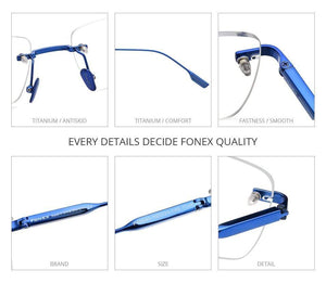 Planet Gates Titanium Glasses Frame Men 2021 New Women Rimless Prescription Square Eyeglasses Frameless Myopia Optical Eyewear F85643