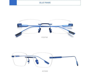 Planet Gates Titanium Glasses Frame Men 2021 New Women Rimless Prescription Square Eyeglasses Frameless Myopia Optical Eyewear F85643