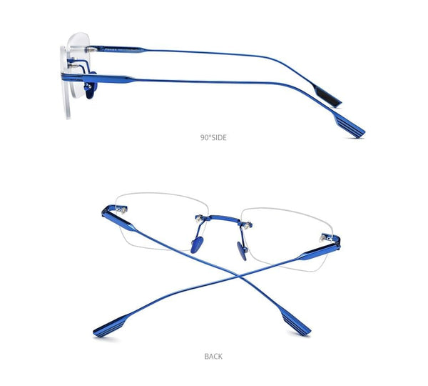 Planet Gates Titanium Glasses Frame Men 2021 New Women Rimless Prescription Square Eyeglasses Frameless Myopia Optical Eyewear F85643