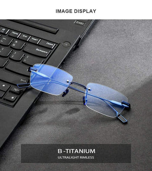 Planet Gates Titanium Glasses Frame Men 2021 New Women Rimless Prescription Square Eyeglasses Frameless Myopia Optical Eyewear F85643