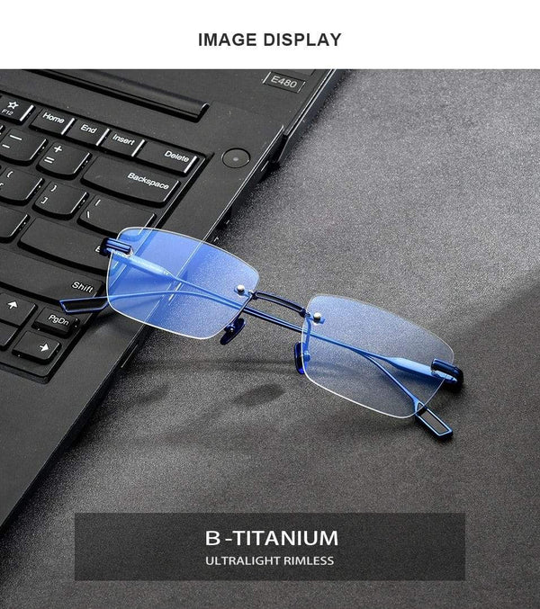 Planet Gates Titanium Glasses Frame Men 2021 New Women Rimless Prescription Square Eyeglasses Frameless Myopia Optical Eyewear F85643
