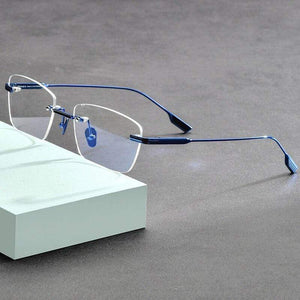 Planet Gates Titanium Glasses Frame Men 2021 New Women Rimless Prescription Square Eyeglasses Frameless Myopia Optical Eyewear F85643