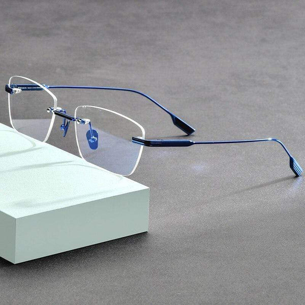 Planet Gates Titanium Glasses Frame Men 2021 New Women Rimless Prescription Square Eyeglasses Frameless Myopia Optical Eyewear F85643