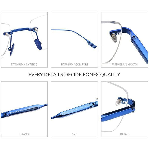 Planet Gates Titanium Glasses Frame Men 2021 New Women Rimless Prescription Square Eyeglasses Frameless Myopia Optical Eyewear F85643