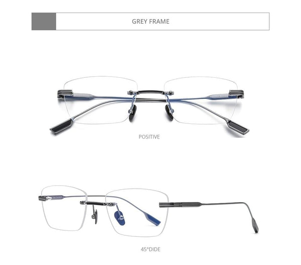 Planet Gates Titanium Glasses Frame Men 2021 New Women Rimless Prescription Square Eyeglasses Frameless Myopia Optical Eyewear F85643