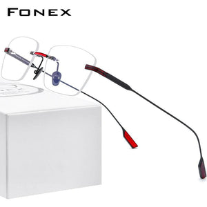 Planet Gates Titanium Glasses Frame Men 2021 New Women Rimless Prescription Square Eyeglasses Frameless Myopia Optical Eyewear F85643