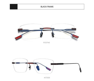 Planet Gates Titanium Glasses Frame Men 2021 New Women Rimless Prescription Square Eyeglasses Frameless Myopia Optical Eyewear F85643