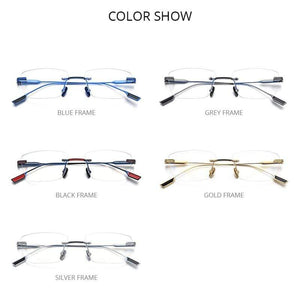 Planet Gates Titanium Glasses Frame Men 2021 New Women Rimless Prescription Square Eyeglasses Frameless Myopia Optical Eyewear F85643