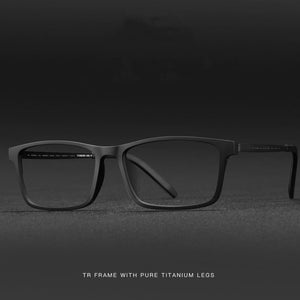Planet Gates Titanium Glasses Frame Men Comfortable Large Frame TR Glasses Frame Ultra Light Square Myopia Optical Glasses Frame 8822T