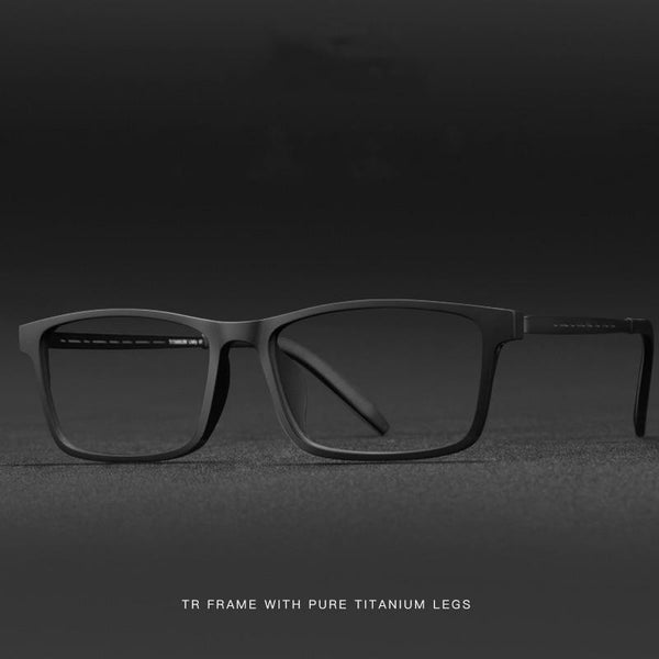 Planet Gates Titanium Glasses Frame Men Comfortable Large Frame TR Glasses Frame Ultra Light Square Myopia Optical Glasses Frame 8822T