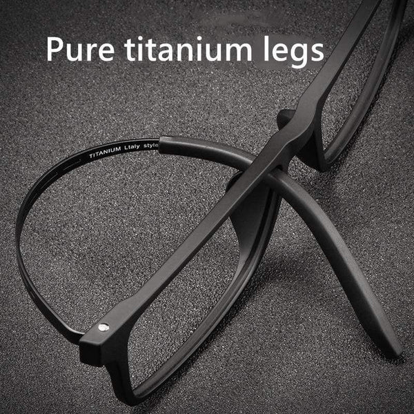Planet Gates Titanium Glasses Frame Men Comfortable Large Frame TR Glasses Frame Ultra Light Square Myopia Optical Glasses Frame 8822T