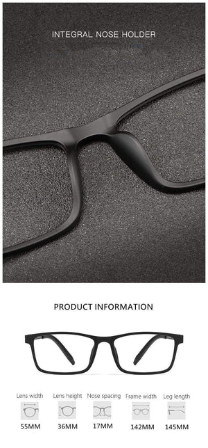 Planet Gates Titanium Glasses Frame Men Comfortable Large Frame TR Glasses Frame Ultra Light Square Myopia Optical Glasses Frame 8822T