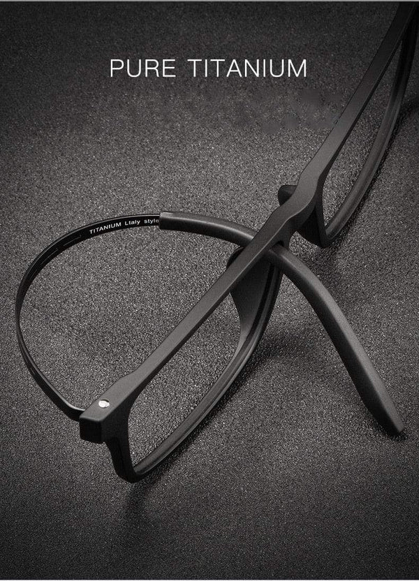 Planet Gates Titanium Glasses Frame Men Comfortable Large Frame TR Glasses Frame Ultra Light Square Myopia Optical Glasses Frame 8822T