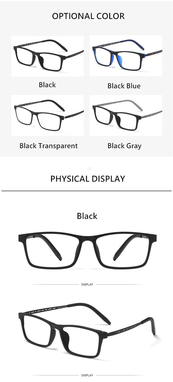 Planet Gates Titanium Glasses Frame Men Comfortable Large Frame TR Glasses Frame Ultra Light Square Myopia Optical Glasses Frame 8822T