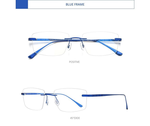 Planet Gates Titanium Glasses Frame Men Rimless Prescription Square Eyeglasses 2021 Women Frameless Myopia Optical Eyewear 8555