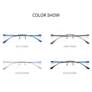 Planet Gates Titanium Glasses Frame Men Rimless Prescription Square Eyeglasses 2021 Women Frameless Myopia Optical Eyewear 8555
