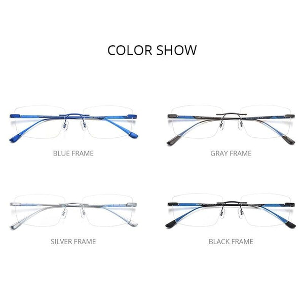 Planet Gates Titanium Glasses Frame Men Rimless Prescription Square Eyeglasses 2021 Women Frameless Myopia Optical Eyewear 8555