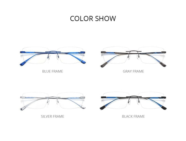 Planet Gates Titanium Glasses Frame Men Rimless Prescription Square Eyeglasses 2021 Women Frameless Myopia Optical Eyewear 8555