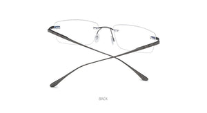 Planet Gates Titanium Glasses Frame Men Rimless Prescription Square Eyeglasses 2021 Women Frameless Myopia Optical Eyewear 8555