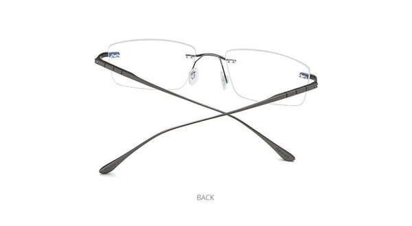 Planet Gates Titanium Glasses Frame Men Rimless Prescription Square Eyeglasses 2021 Women Frameless Myopia Optical Eyewear 8555